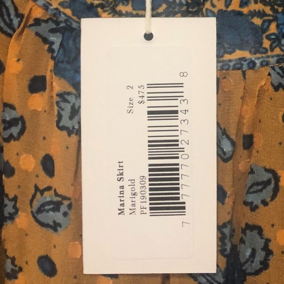 NWT Ulla Johnson Marina Skirt in Marigold - Picture 5 of 5